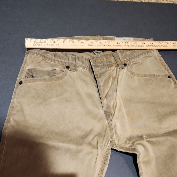 Diesel Men's Slim Fit Button Fly Jeans - Classic Brown - Picture 6 of 9